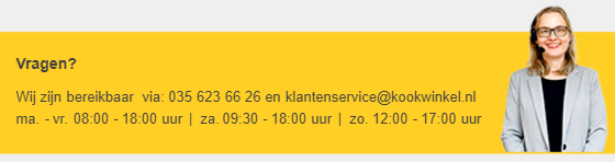 Klantenservice kookwinkel Oldenhof