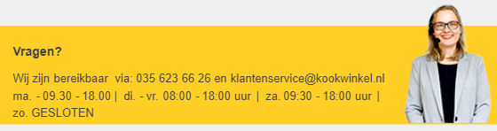 Klantenservice kookwinkel Oldenhof