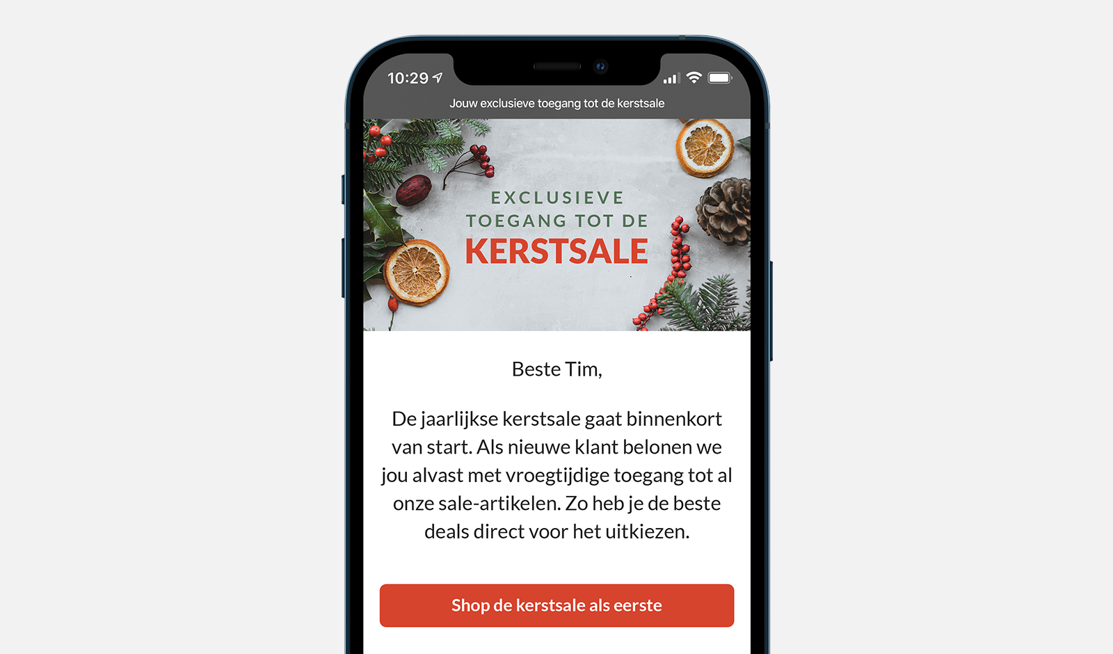 Campagne Uitgelicht: early access-mail