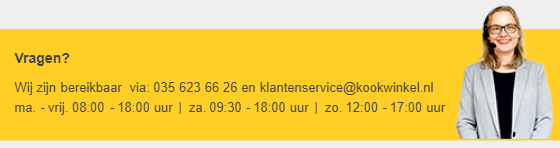 Klantenservice kookwinkel Oldenhof