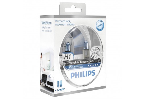 Philips Whitevision H1 55W - 2 stuks