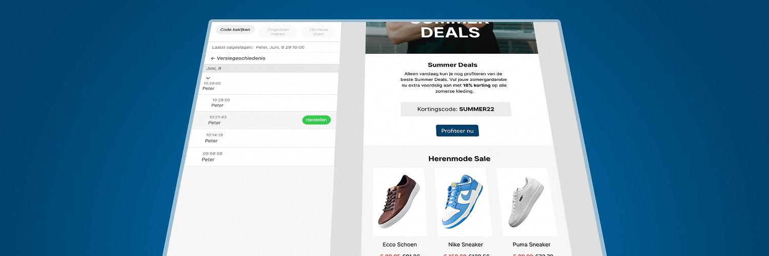 Nieuw: Datafeeds, Kortingscodes En Versiebeheer In De E-mail-editor