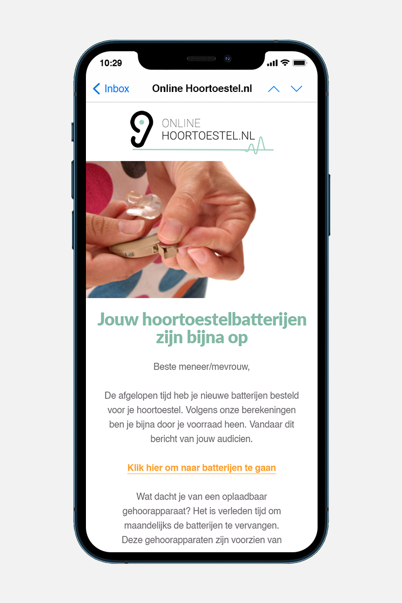 Voorbeeld herhaalaankoopcampagne