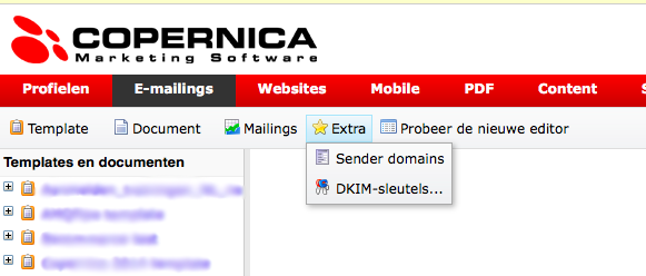 Sender Domains button in Publisher